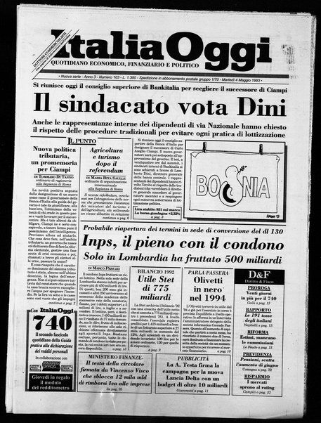 Italia oggi : quotidiano di economia finanza e politica